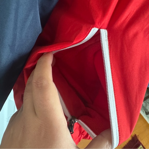 USPA polar fleece men’s Large classic navy jacket Preowned With Flews - Picture 7 of 14